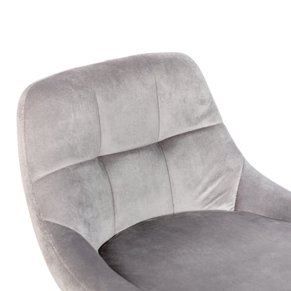 OLIVET Modern Adjustable Velvet Bar Chair, Set of 2 - Grey