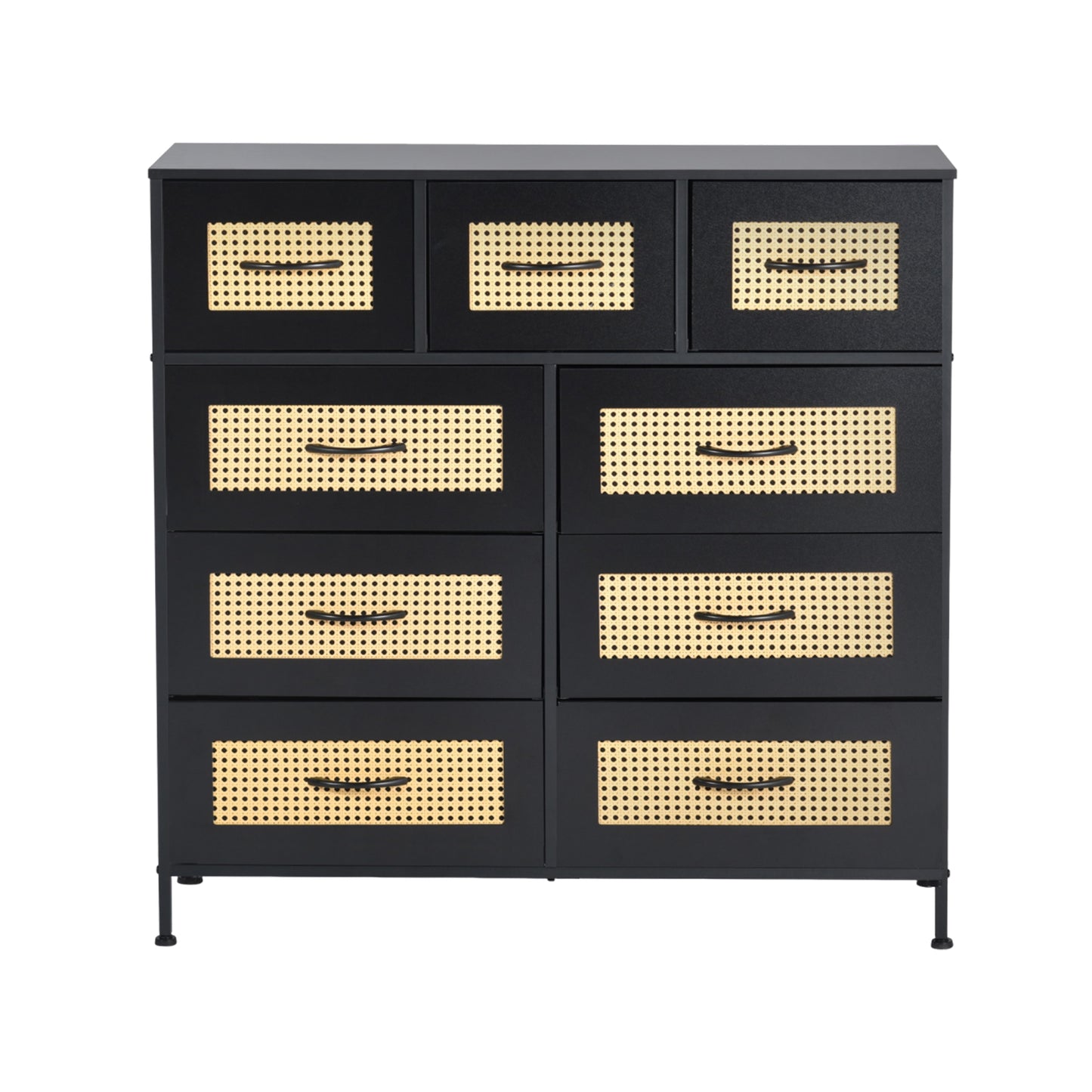 Entryway Storage Cabinets 100cm with Iron Legs-Black-OSSEO