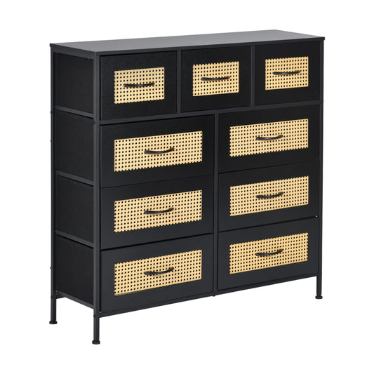 Entryway Storage Cabinets 100cm with Iron Legs-Black-OSSEO