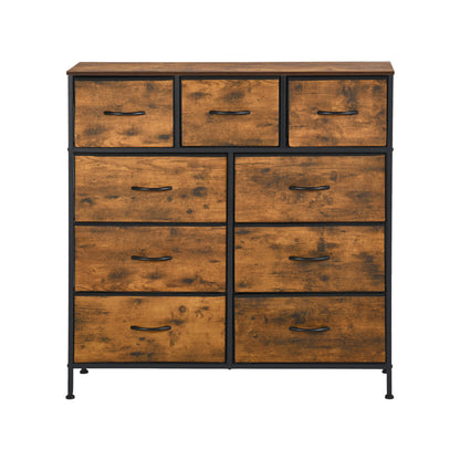 Entryway Storage Cabinets 100cm with Iron Legs-Fire color-OSSEO