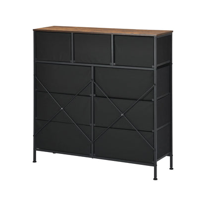 Entryway Storage Cabinets 100cm with Iron Legs-Fire color-OSSEO