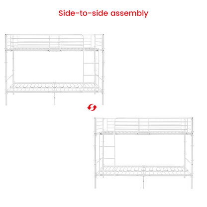 EGGREE Bunk Bed Frame Detachable-White-OTIS