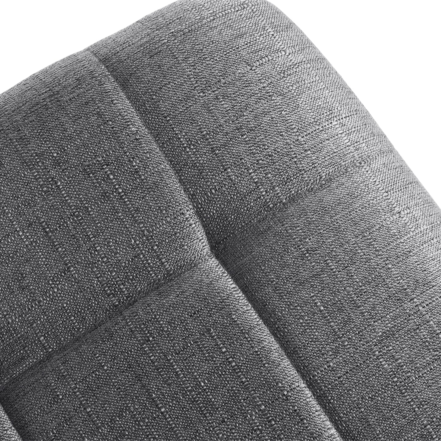 Fabric Armless Dining Chair With Black Iron legs - Black/Grey/Brown