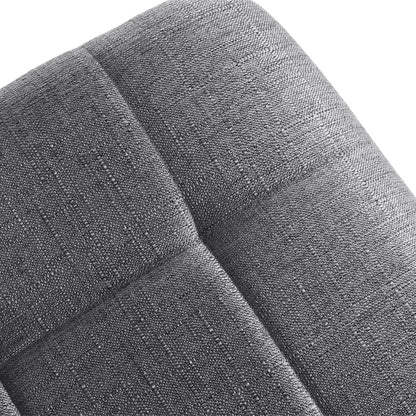 Fabric Armless Dining Chair With Black Iron legs - Black/Grey/Brown