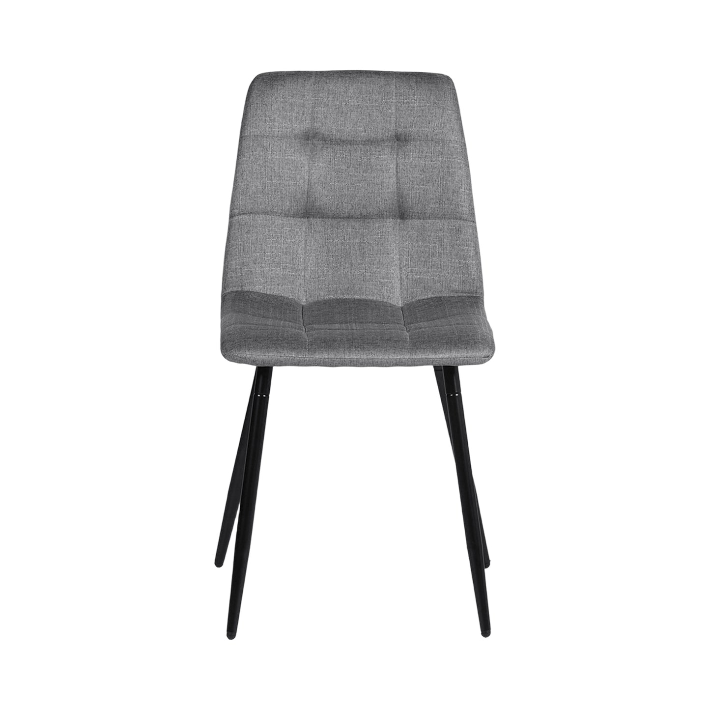 Fabric Armless Dining Chair With Black Iron legs - Black/Grey/Brown