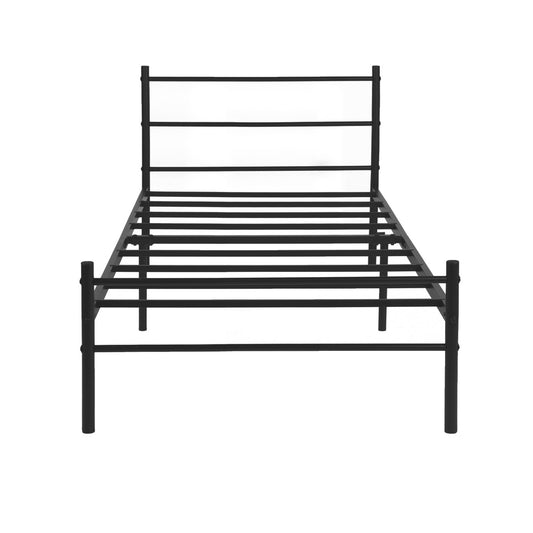 PRIMO Single Metal Bed - Black Set of 2