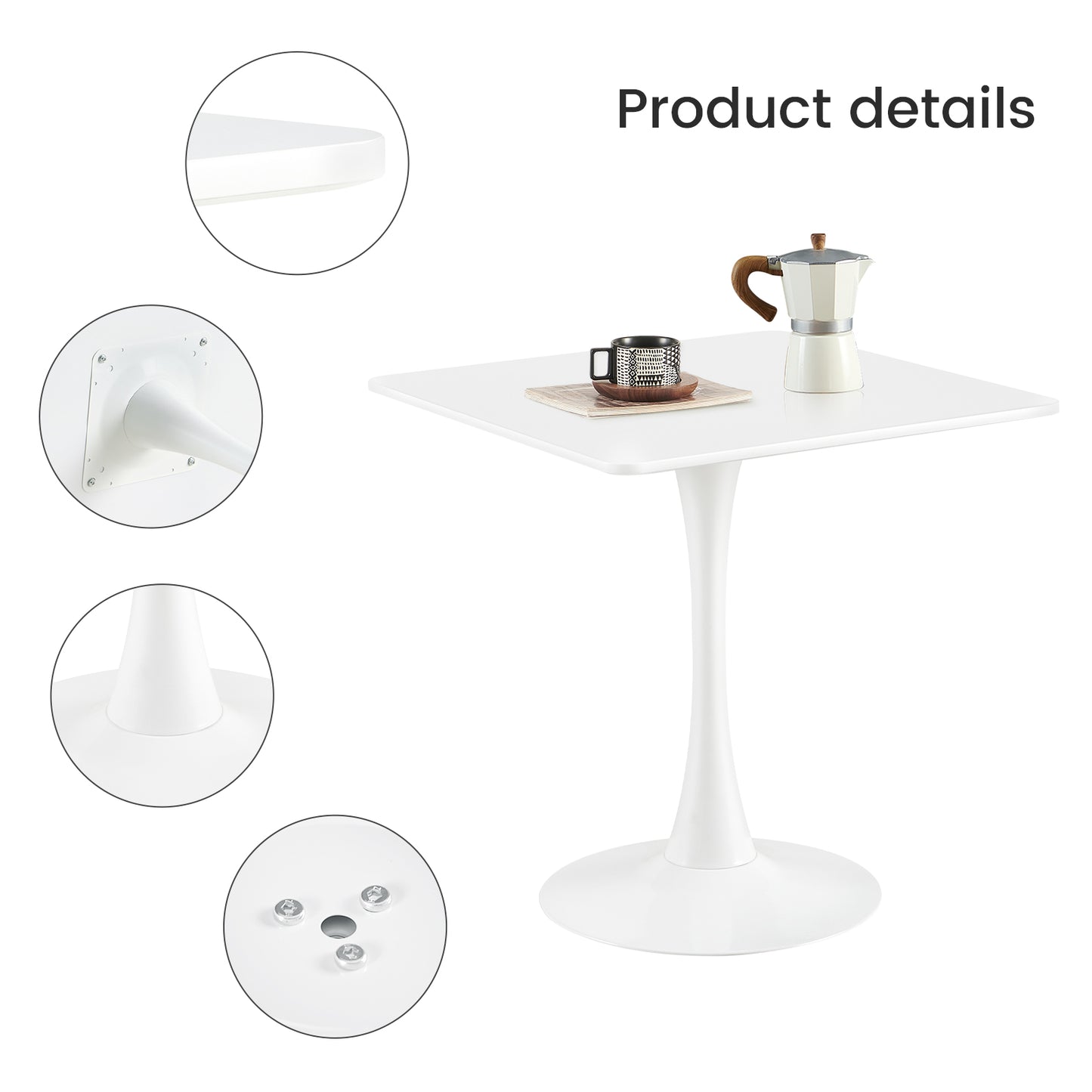 Balcony Rectangular White Tulip Table - RAMON