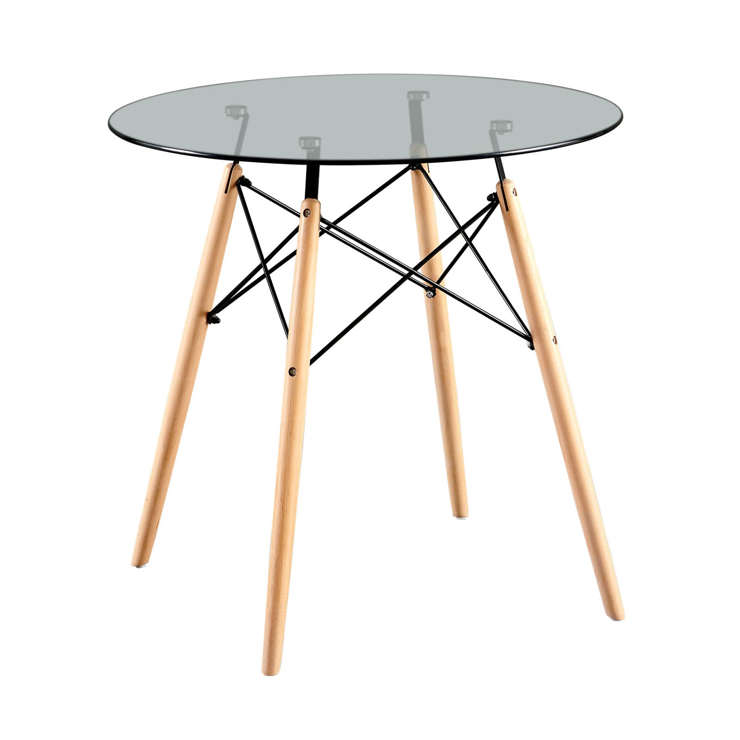 Round glass dining room table -Tawny /Smoky/Frosted-RAY