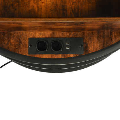 Lift-type Living Room Coffee Table with Hidden Compartment and Power Socket