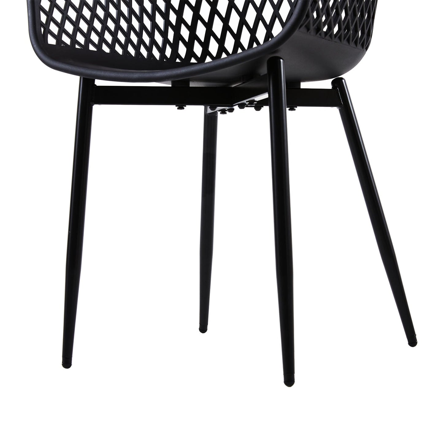 ROME Hollow Arm Chair (Set of 6) - Black/White