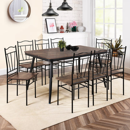 ROOKERA Retro Dining Chairs (Set of 6) - Wood/Light Oak Grain