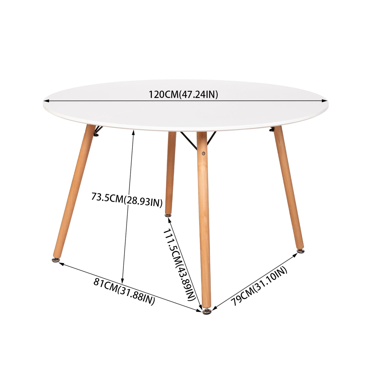 Interrupt Round Table 120cm  -White