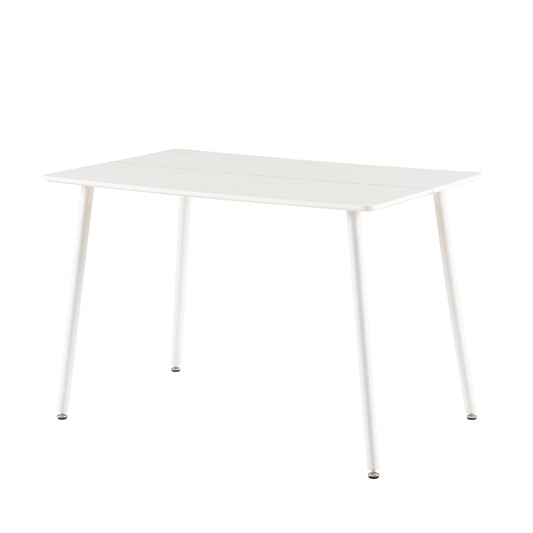 SAGE Rectangular Interrupted Dining Table with Beech Legs - White