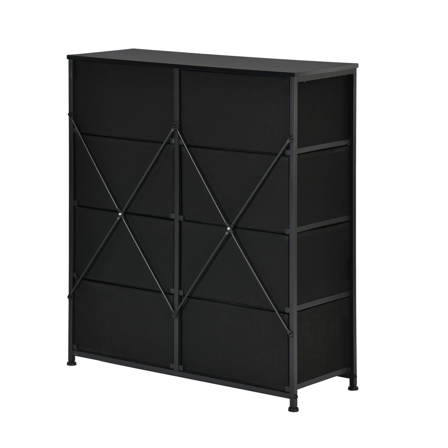 Cabinet for Entryway 80cm with Iron Legs-Black-SAUK