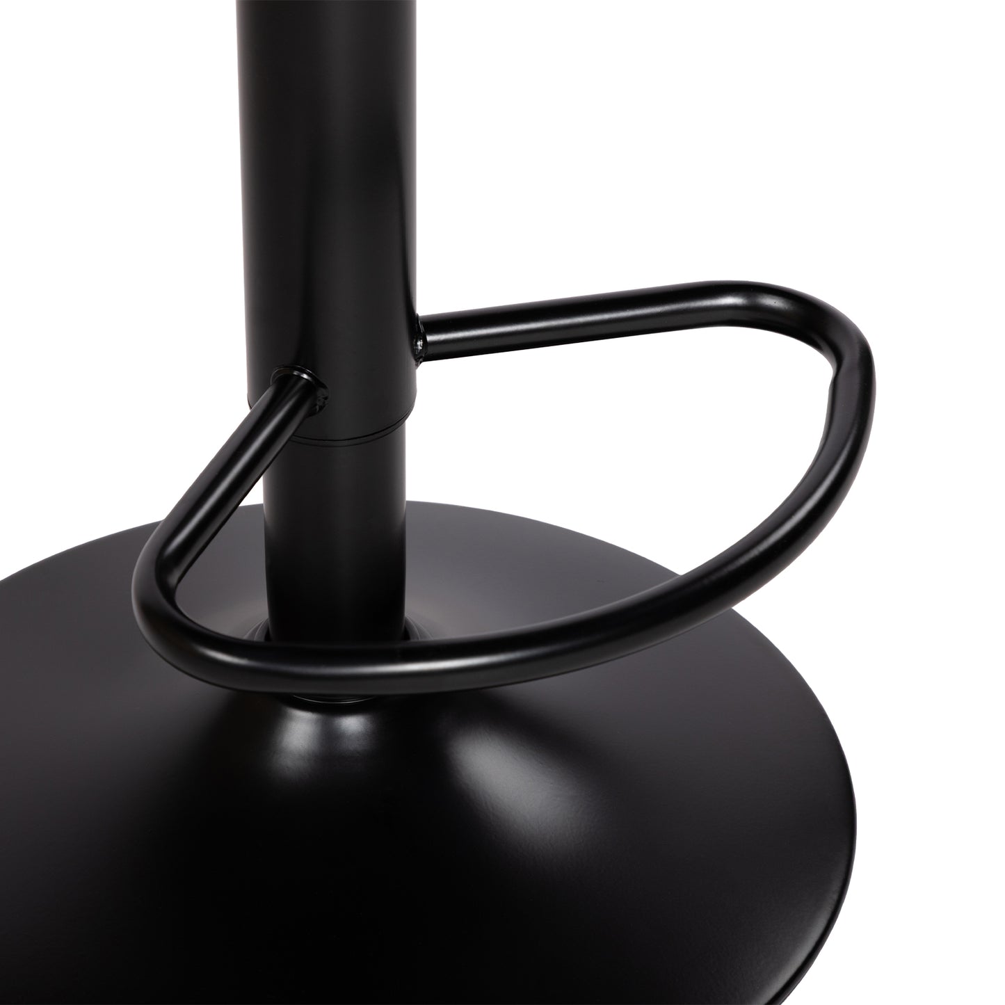 SLATER Modern Adjustable Bar Chair With Backrest and Footrests Set of 2- Black