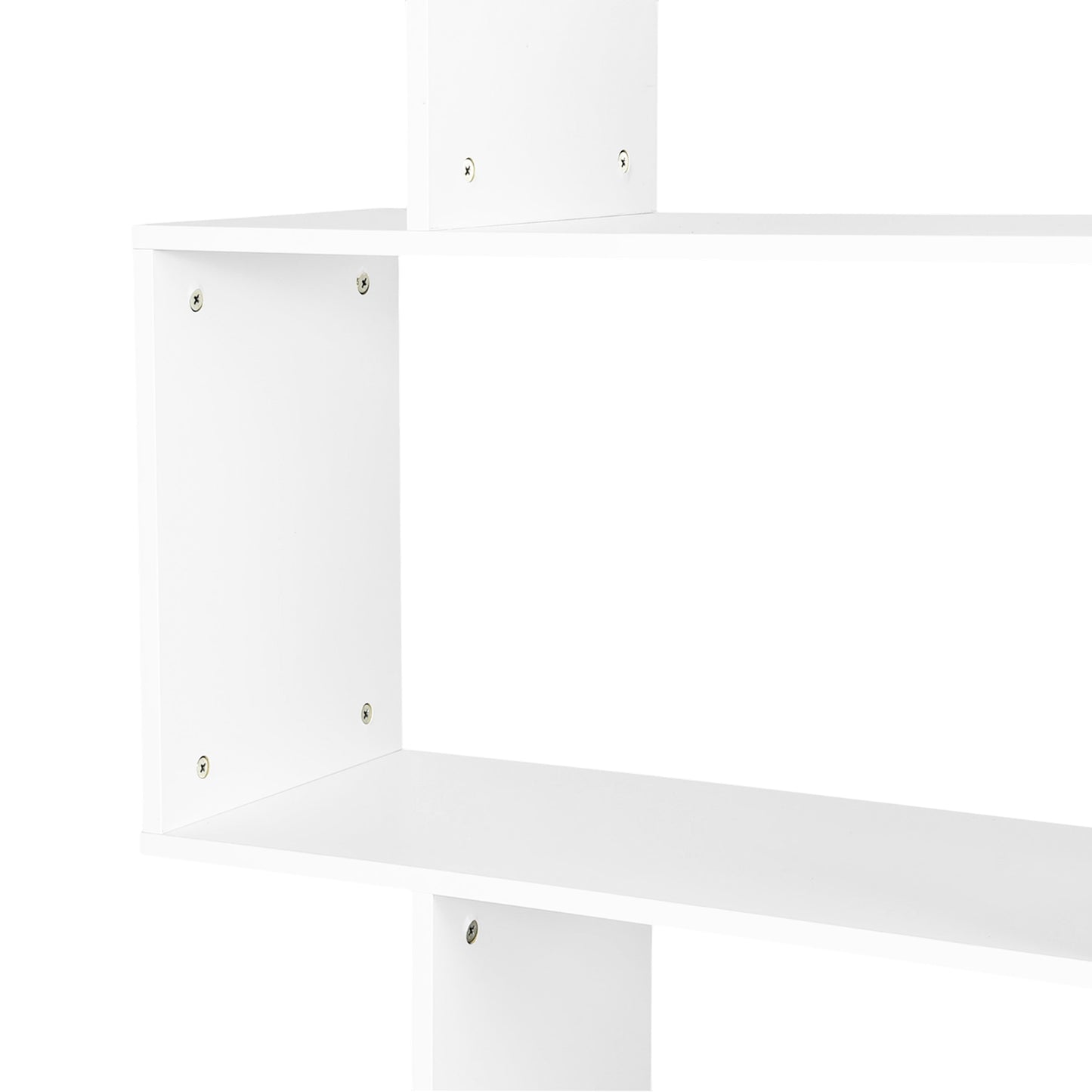 TILDEN Bookcase, Standing Shelf, Office Shelf, Room Divider with 6 Compartments-White