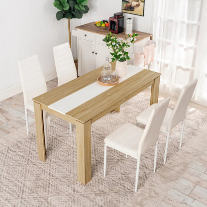 TREGO Tavolo da pranzo rettangolare in legno da 140 cm - ROVERE