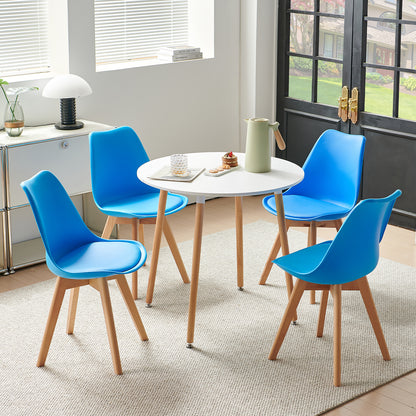 Upholstered Dining Chairs (Set of 1/2/4) Tulip-Bright Blue