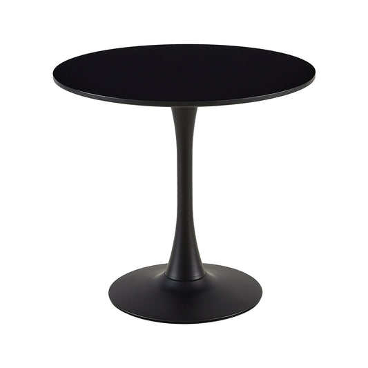 Smooth No Gaps TULIP Round Dining Table with 75cm - Black/White/Marble