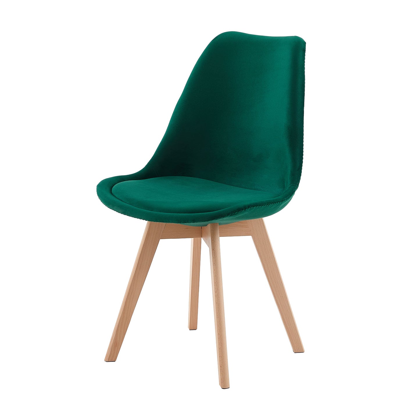 Velvet Dining Chair with Dark Green Set of 1/4 - TULIP