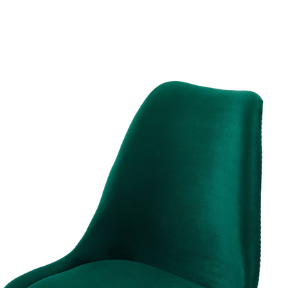 Velvet Dining Chair with Dark Green Set of 1/4 - TULIP