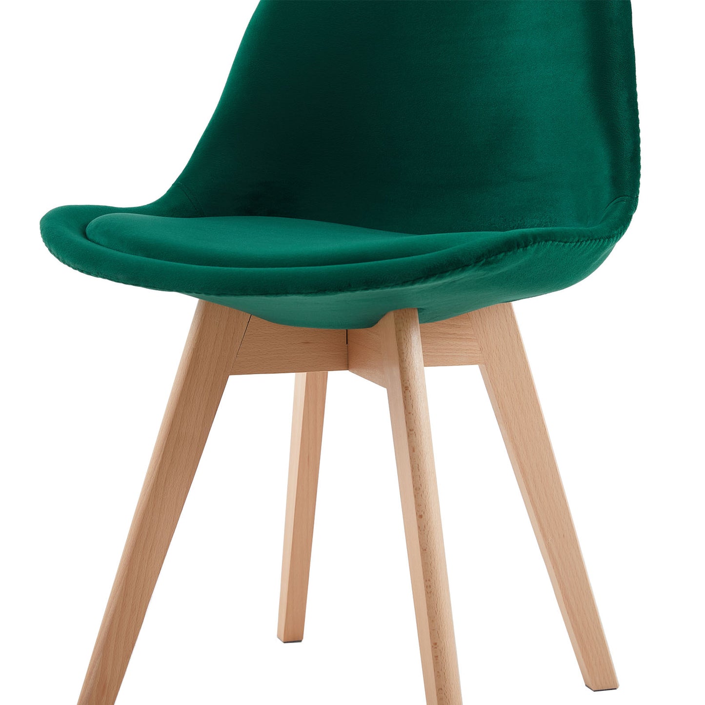 Velvet Dining Chair with Dark Green Set of 1/4 - TULIP