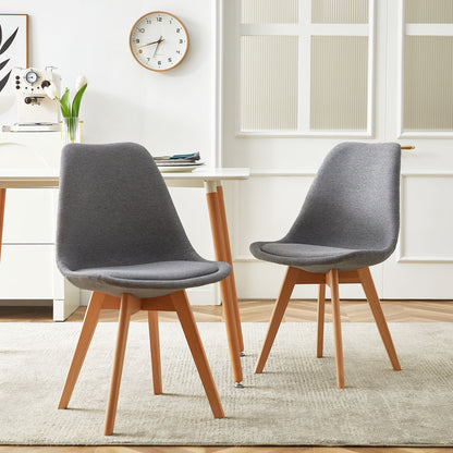 TULIP Fabric Dining Chairs - Gray