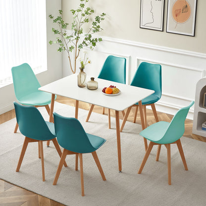 Mix and Match Dining Leather Chairs Set of 4 - Tulip