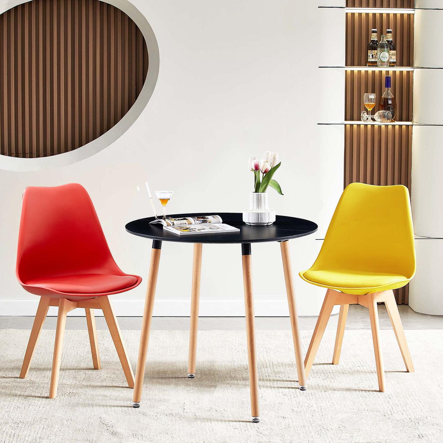 Set di 2 sedie da pranzo moderne Mix and Match - Tulip