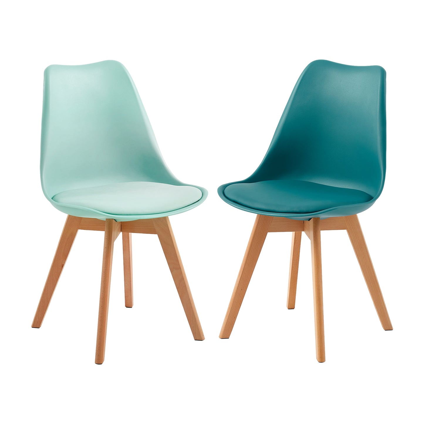 Mix and Match Chairs Modern Dining Set of 2 - Tulip