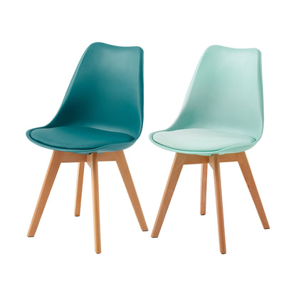 Mix and Match Chairs Modern Dining Set of 2 - Tulip