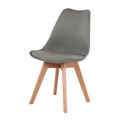 TULIP Dining Chair With Beech Legs -Black/Grey/White Set of 2