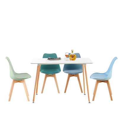 TULIP Soft Color Combination Chair and SAGE Rectangular Dining Table