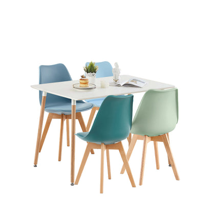 TULIP Soft Color Combination Chair and SAGE Rectangular Dining Table