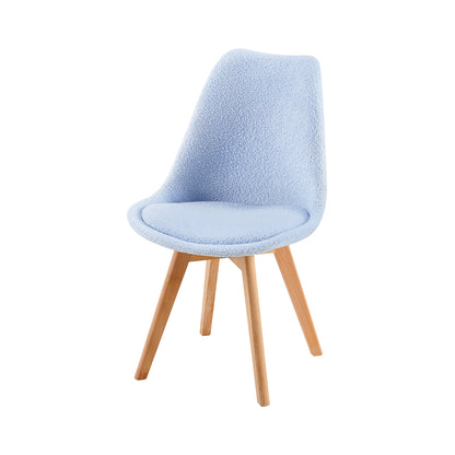 Sherpa Upholstered Side Dining Chair (Set of 1/2/4) - White/Pink/Light Blue-TULIP