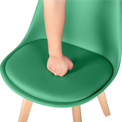 TULIP Dining Chairs Set of 4 -Lake Green