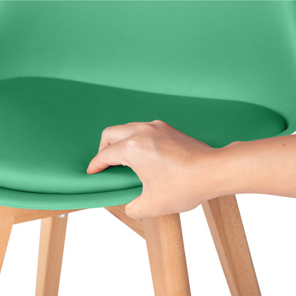TULIP Dining Chairs Set of 4 -Lake Green
