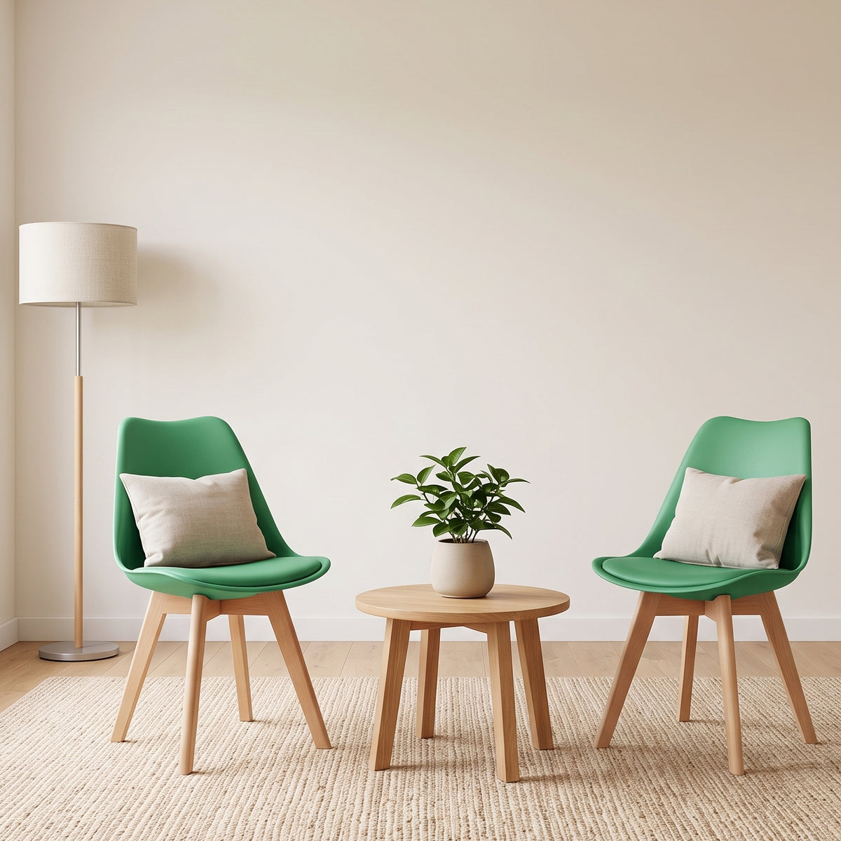 TULIP Dining Chairs Set of 4 -Lake Green