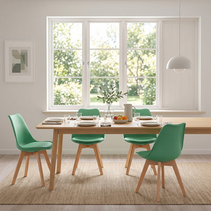 TULIP Dining Chairs Set of 4 -Lake Green