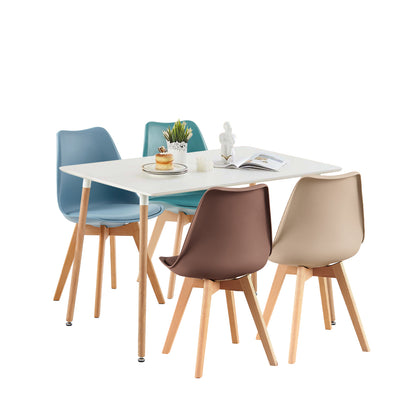 TULIP Soft Color Combination Chair and SAGE Rectangular Dining Table