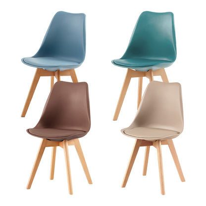 TULIP Soft plastic Chair Soft Color Combination Set of 4