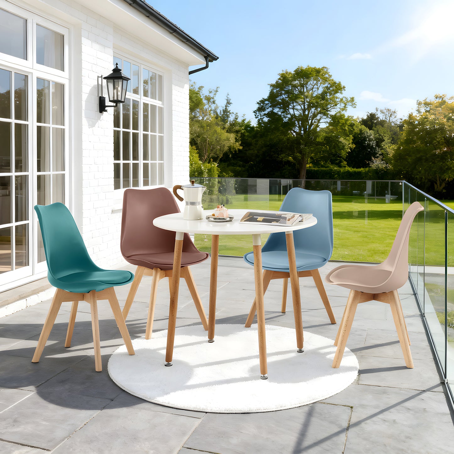 TULIP Soft plastic Chair Soft Color Combination Set of 4