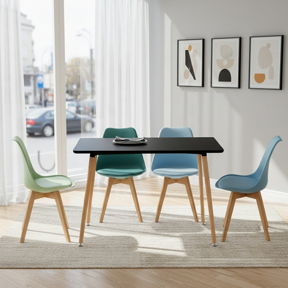TULIP Soft Color Combination Chair and SAGE Rectangular Dining Table