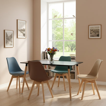 TULIP Soft Color Combination Chair and SAGE Rectangular Dining Table