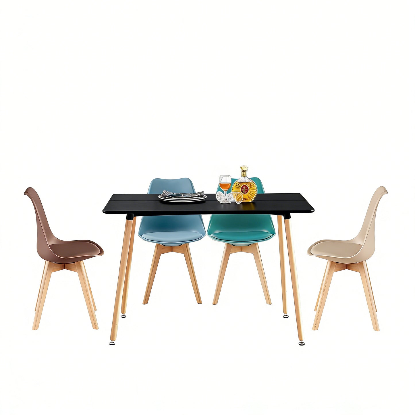 TULIP Soft Color Combination Chair and SAGE Rectangular Dining Table