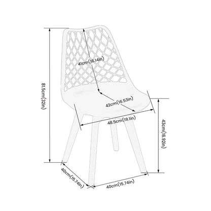 LEYDEN Dining Side Chair and a Round Dining Table, Suitable for 4-6 people