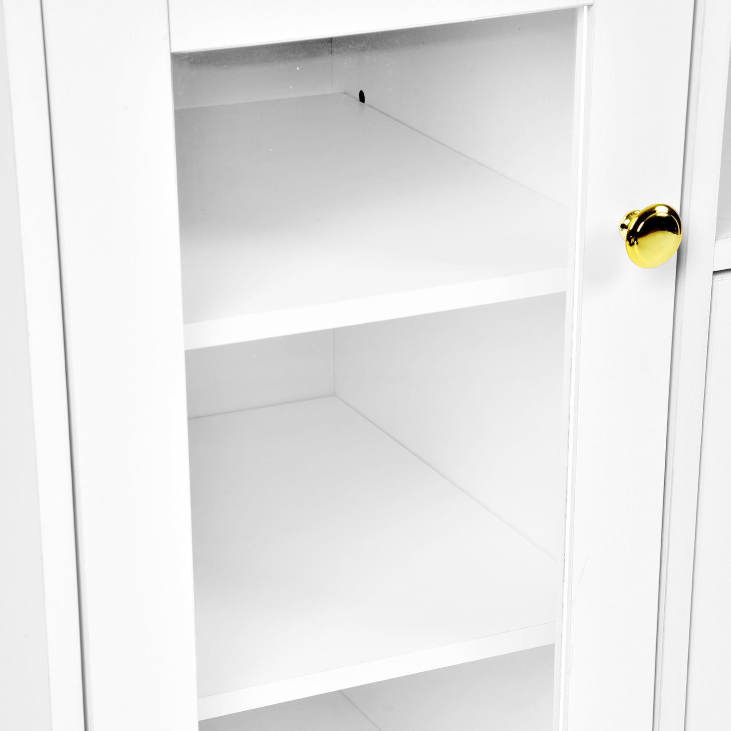 VIDOR Sideboard, Kitchen Cabinet with Microwave Rack-White