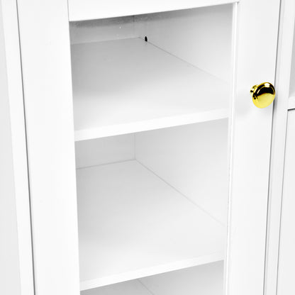 VIDOR Sideboard, Kitchen Cabinet with Microwave Rack-White
