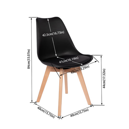 360° Armless Swivel Dining Chairs Set of 2/4 VINCO- Black/White/Gray