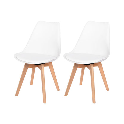 360° Armless Swivel Dining Chairs Set of 2/4 VINCO- Black/White/Gray